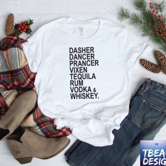 Christmas Drinking ShirtBella Canvas Unisex - Picture 1 of 2